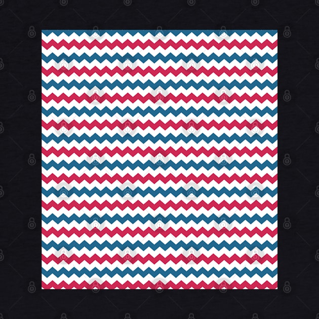 Pattern- USA colored chevron pattern Design by best-vibes-only